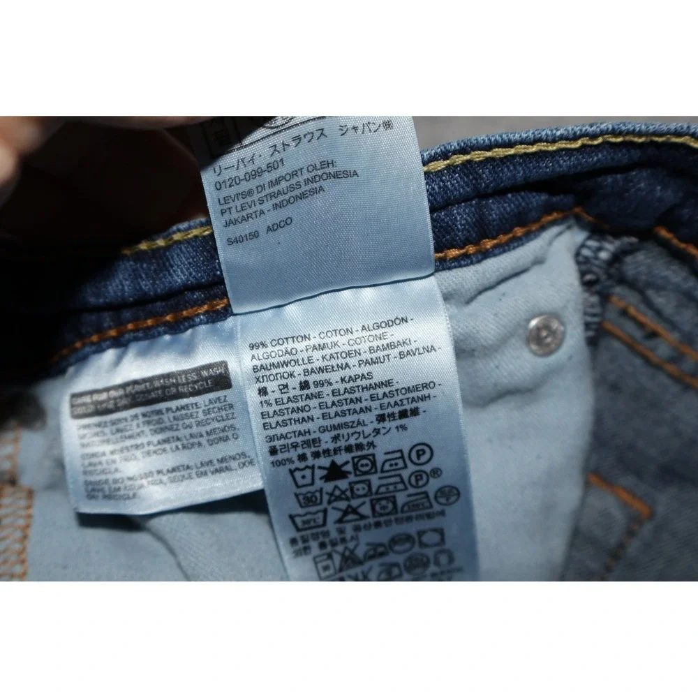 Levi;s 541 Strauss & Co Jeans Mens 36x30 Blue Straight Fit Stretch Denim